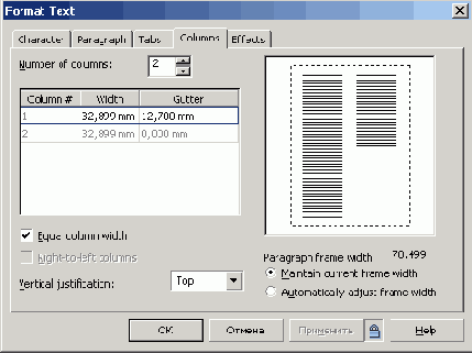  Columns   Format Text