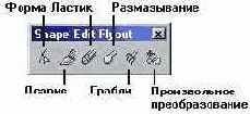 Панель атрибутов при активном инструменте Knife.